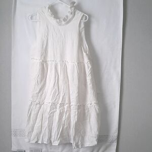 Tuckernuck pomander place Lightweight Morgan gauz dress women size L white NWOT